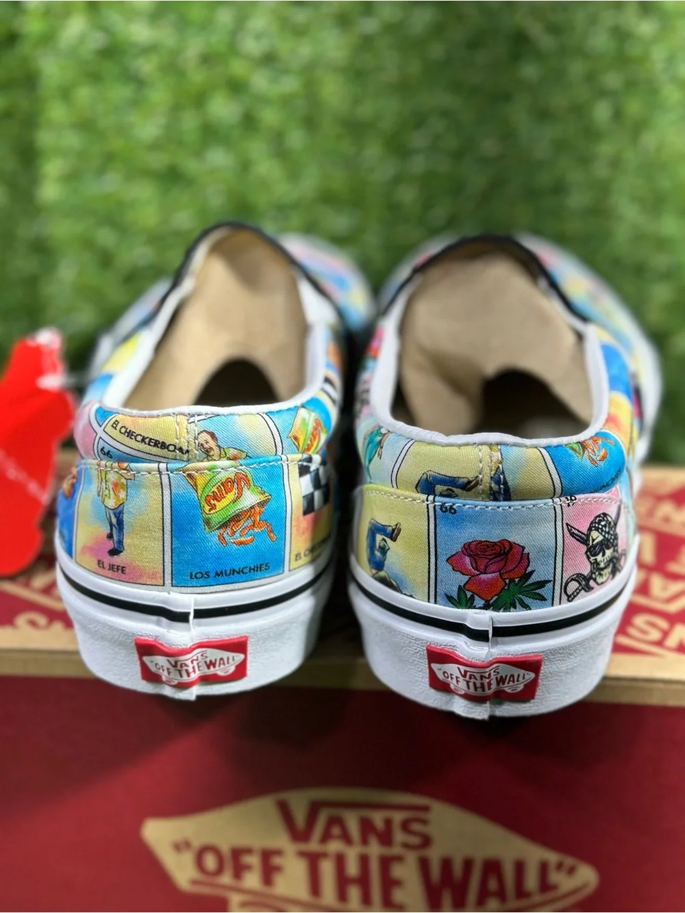 Vans Classic Slip-On Los Vans, Multicolor/ white, Men’s 9/Women 10.5  VN0A4U38WN